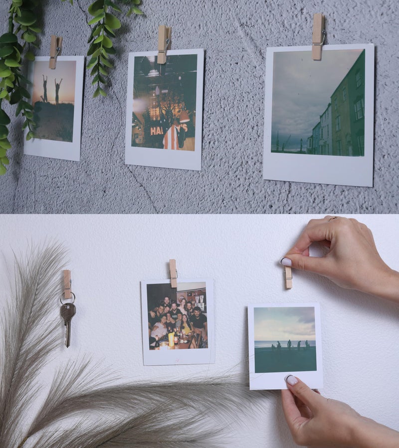 Toros.Store 50 pack Mini Self Adhesive Clips for Pictures - Poster Hanger Paper Clip Holder for Wall, Photo Cards Hanging Display Office Board & Picture Boards, Artwork Photos Holders Card Hangers Dorm Room Decor - Image 4